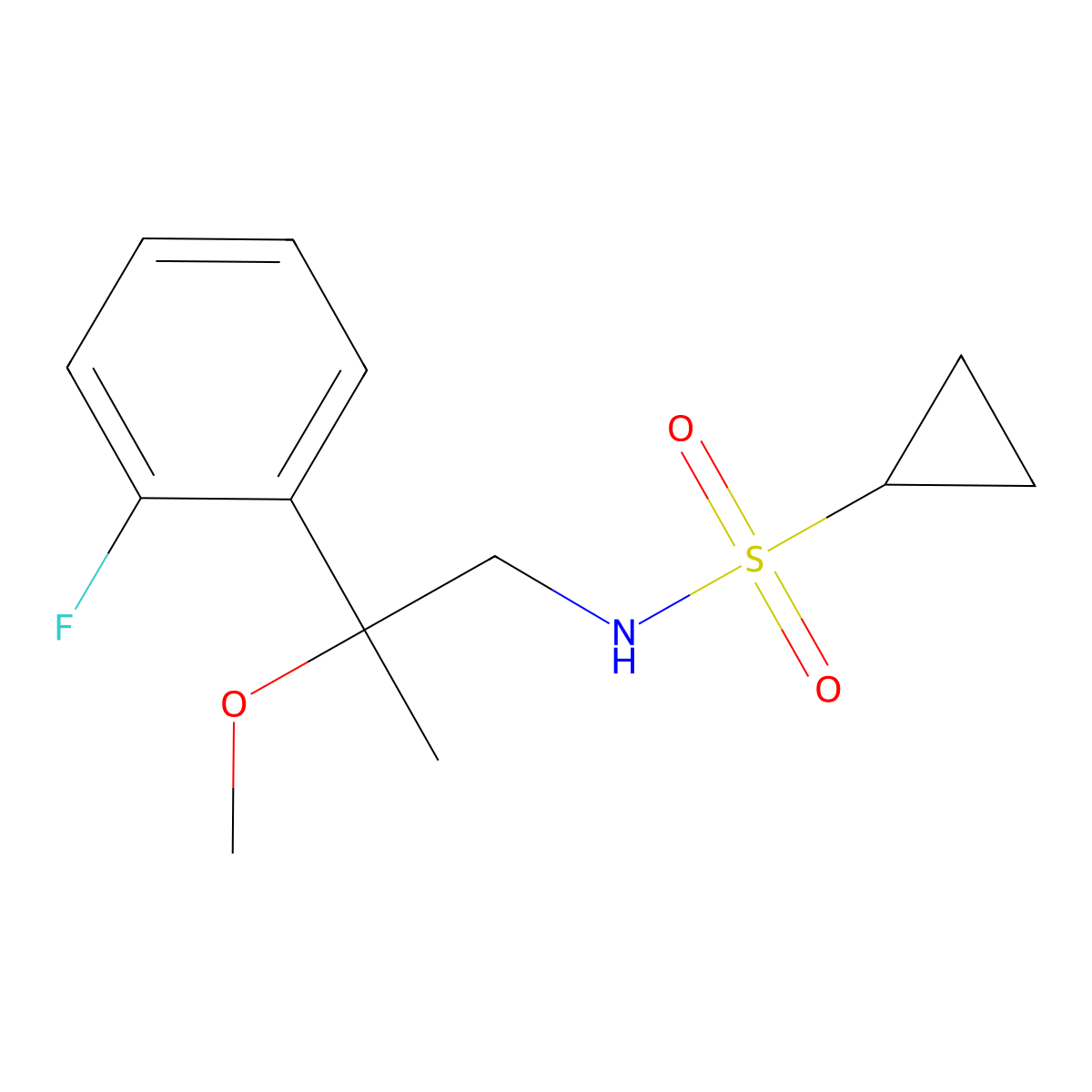 N-[2-(2-Fluorophenyl)-2-methoxypropyl]cyclopropanesulfonamide molecular structure, CAS 1797025-21-8