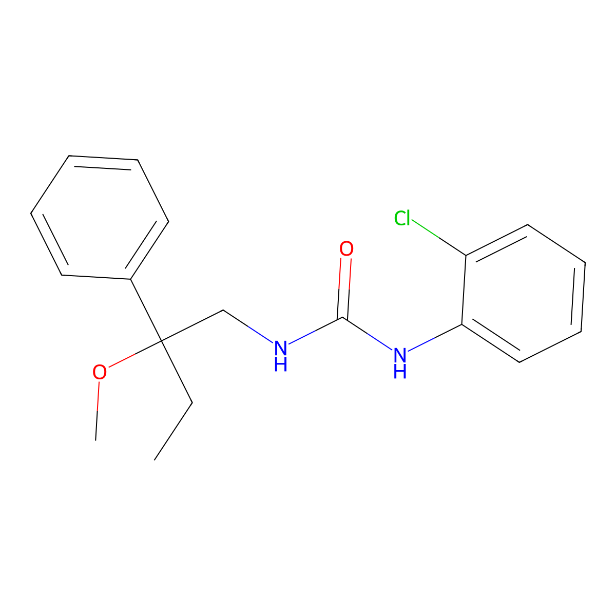 1-(2-Chlorophenyl)-3-(2-methoxy-2-phenylbutyl)urea molecular structure, CAS 1797025-56-9