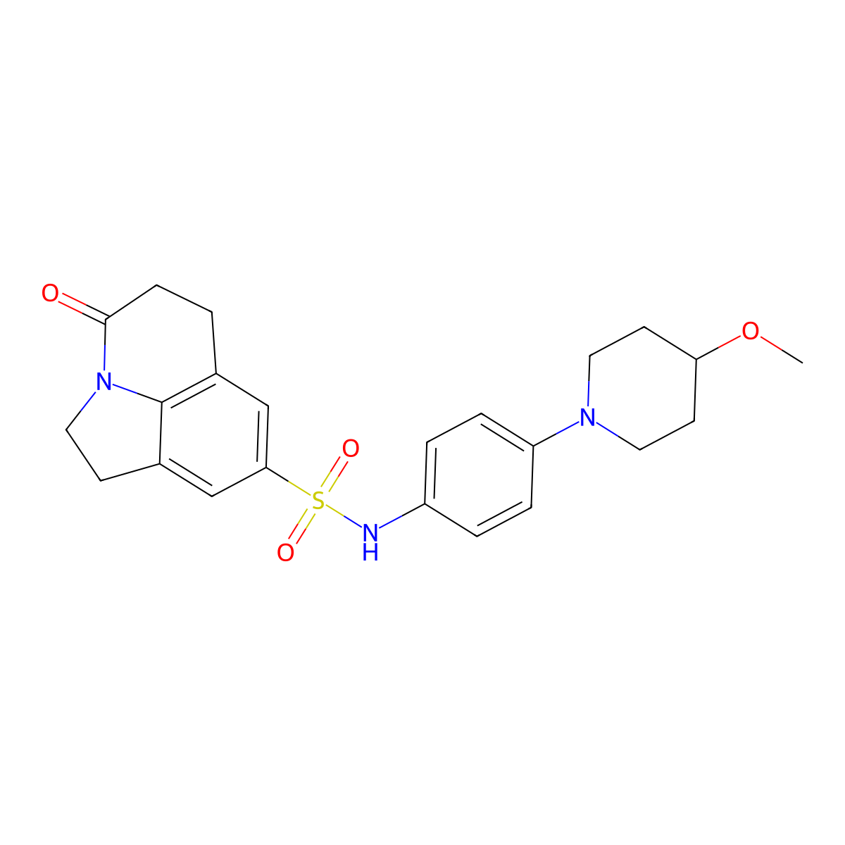N-(4-(4-methoxypiperidin-1-yl)phenyl)-4-oxo-2,4,5,6-tetrahydro-1H-pyrrolo[3,2,1-ij]quinoline-8-sulfonamide molecular structure, CAS 1797026-86-8