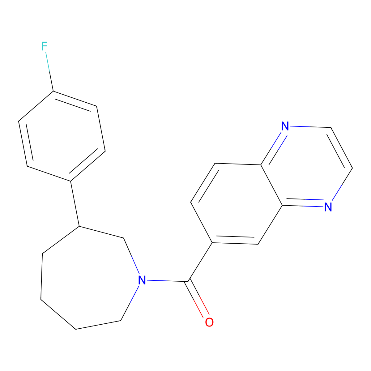(3-(4-Fluorophenyl)azepan-1-yl)(quinoxalin-6-yl)methanone molecular structure, CAS 1797027-00-9