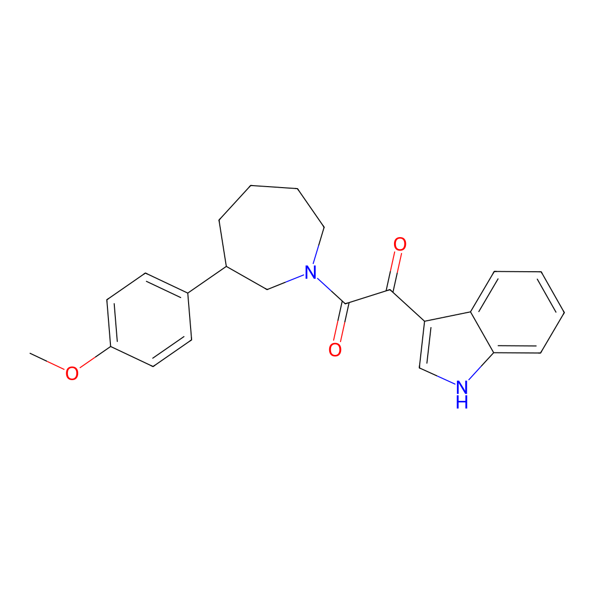 1-(1H-indol-3-yl)-2-[3-(4-methoxyphenyl)azepan-1-yl]ethane-1,2-dione molecular structure, CAS 1797027-28-1