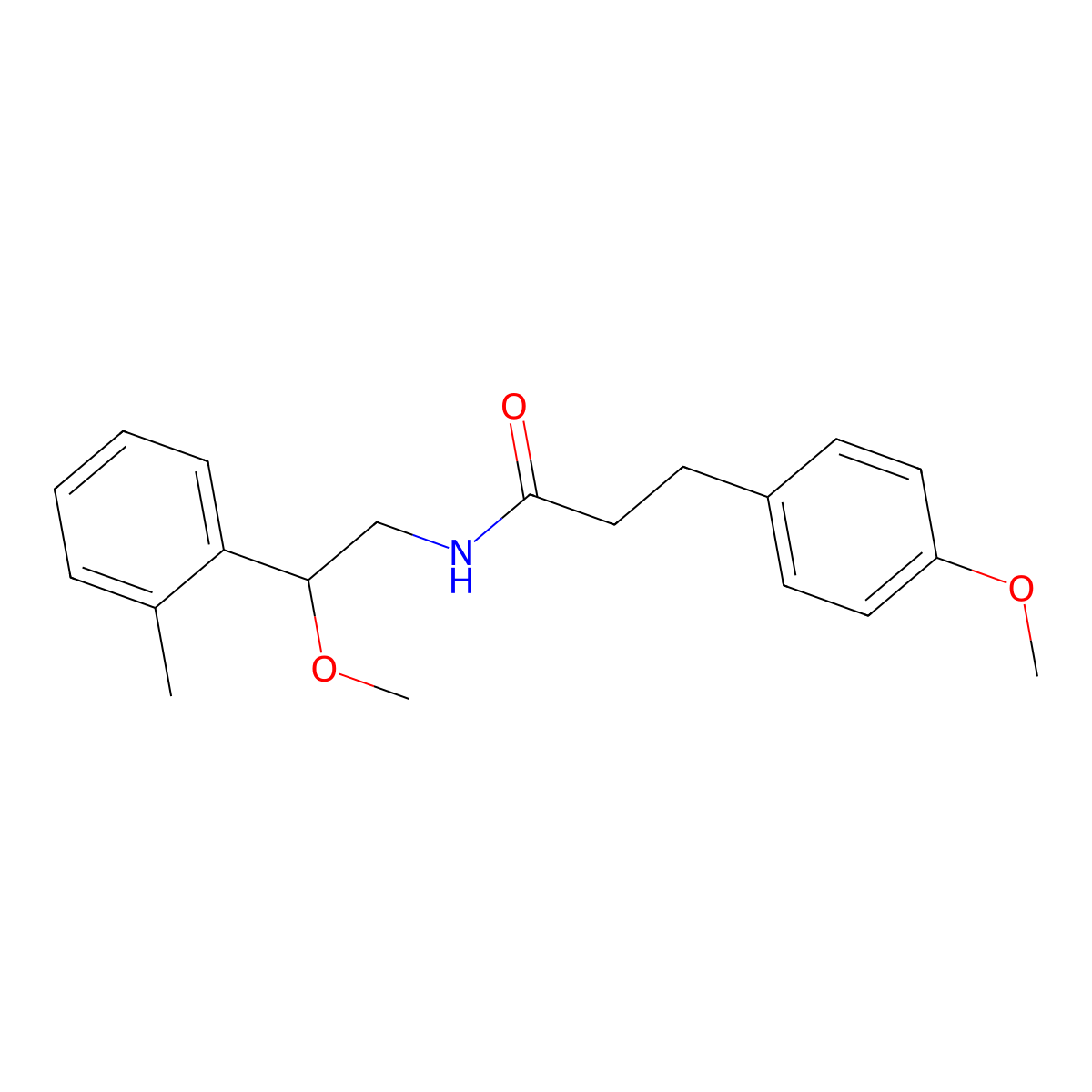 N-(2-methoxy-2-(o-tolyl)ethyl)-3-(4-methoxyphenyl)propanamide molecular structure, CAS 1797027-61-2