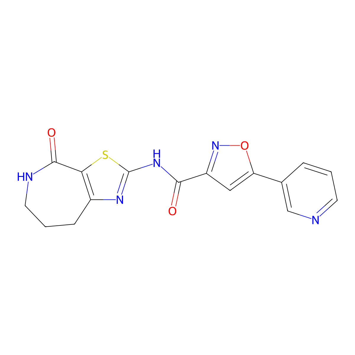 N-(4-oxo-5,6,7,8-tetrahydro-4H-thiazolo[5,4-c]azepin-2-yl)-5-(pyridin-3-yl)isoxazole-3-carboxamide molecular structure, CAS 1797027-73-6