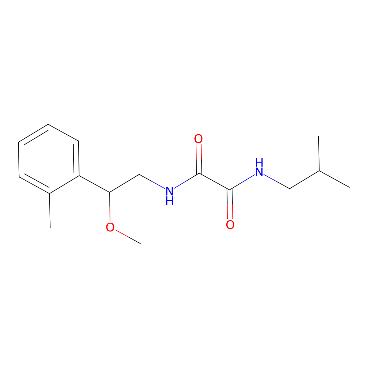 N1-isobutyl-N2-(2-methoxy-2-(o-tolyl)ethyl)oxalamide molecular structure, CAS 1797027-84-9
