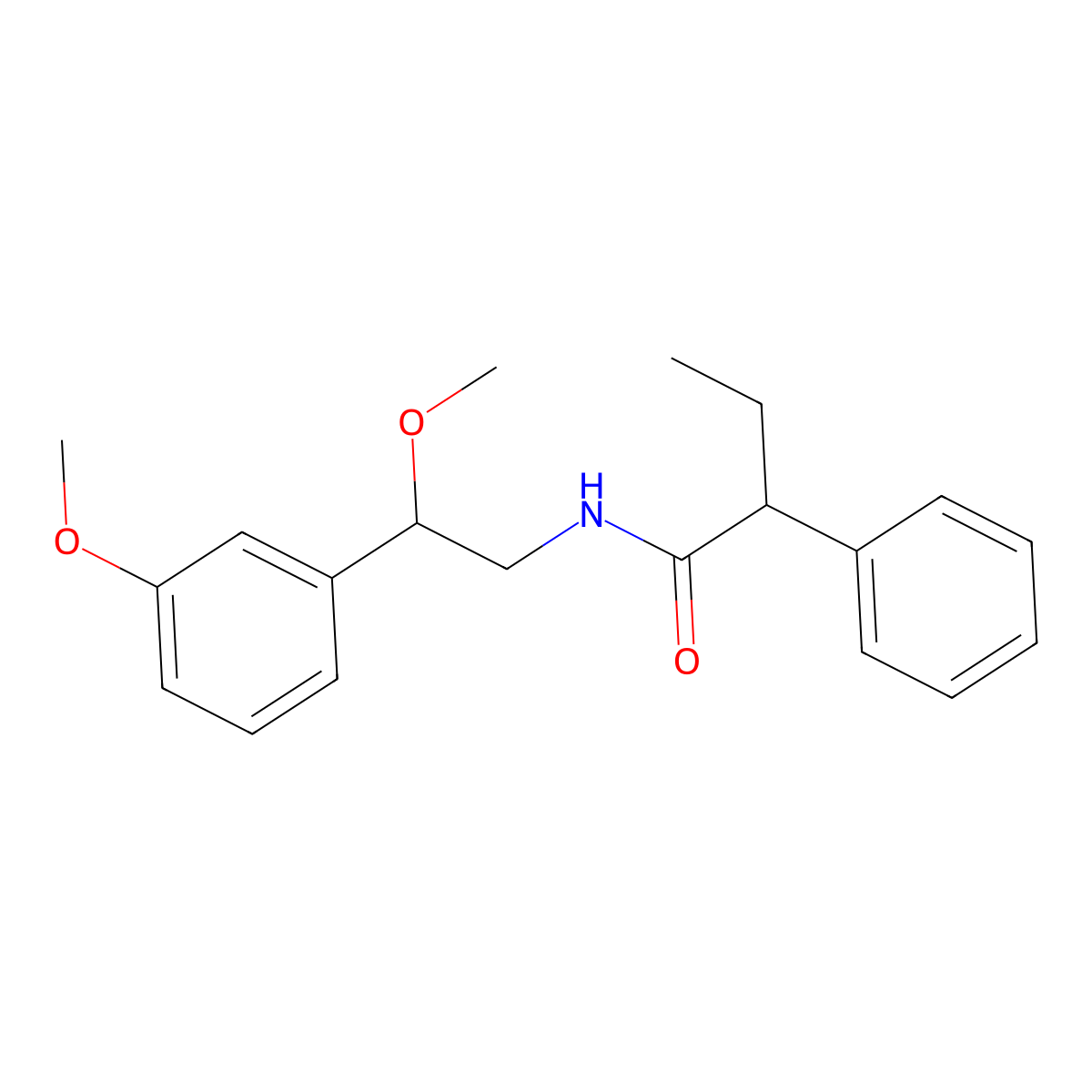 N-[2-methoxy-2-(3-methoxyphenyl)ethyl]-2-phenylbutanamide molecular structure, CAS 1797028-05-7