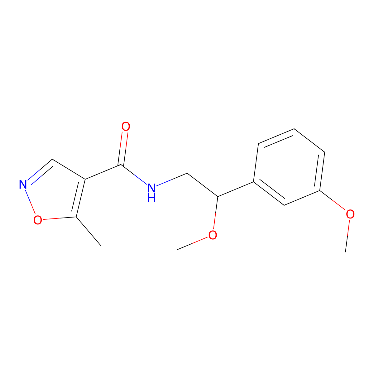 N-(2-methoxy-2-(3-methoxyphenyl)ethyl)-5-methylisoxazole-4-carboxamide molecular structure, CAS 1797028-10-4