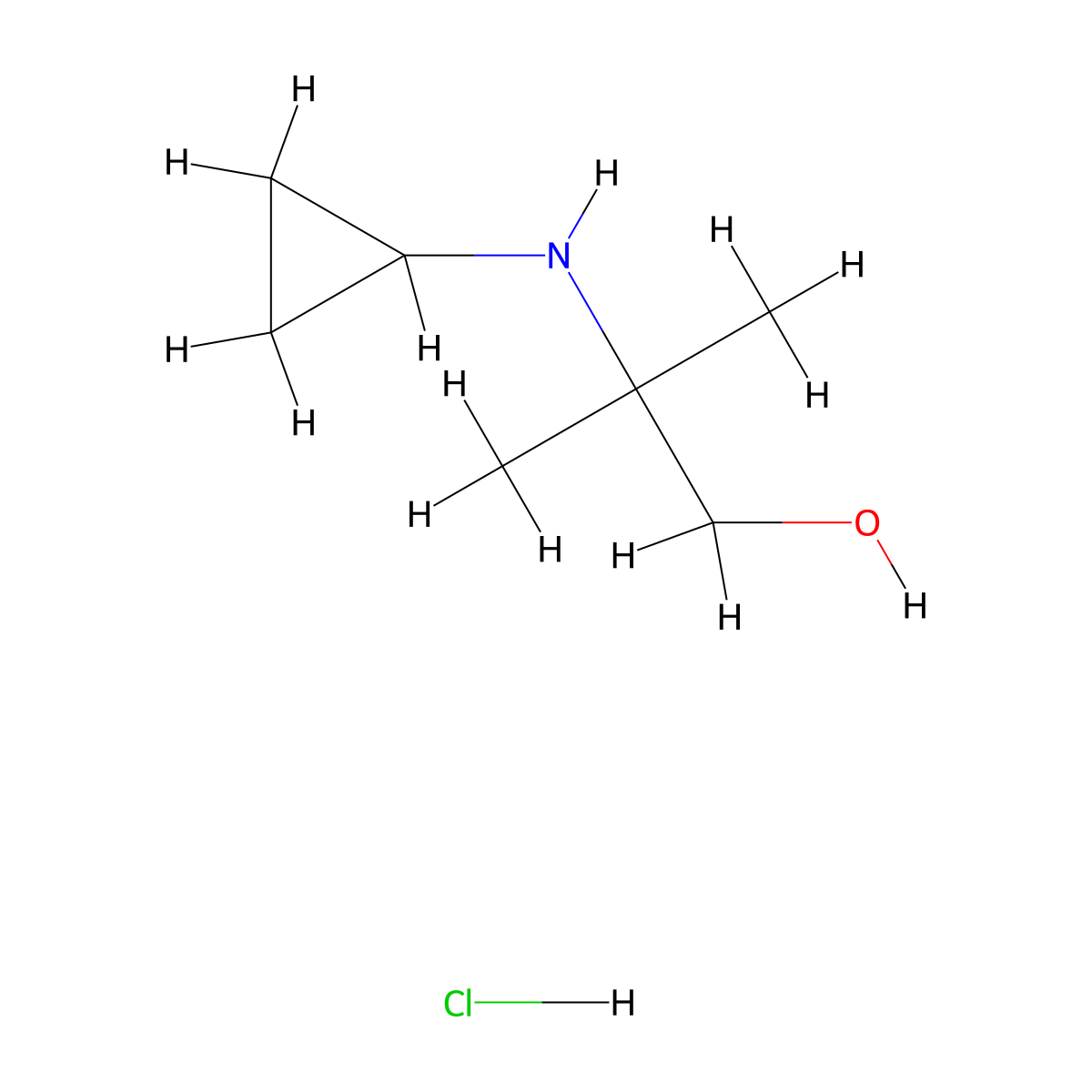 2-(Cyclopropylamino)-2-methylpropan-1-ol hydrochloride molecular structure, CAS 1797029-52-7