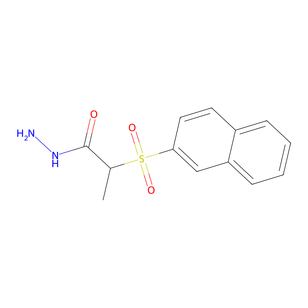 2-(Naphthalene-2-sulfonyl)propanehydrazide molecular structure, CAS 1797040-43-7
