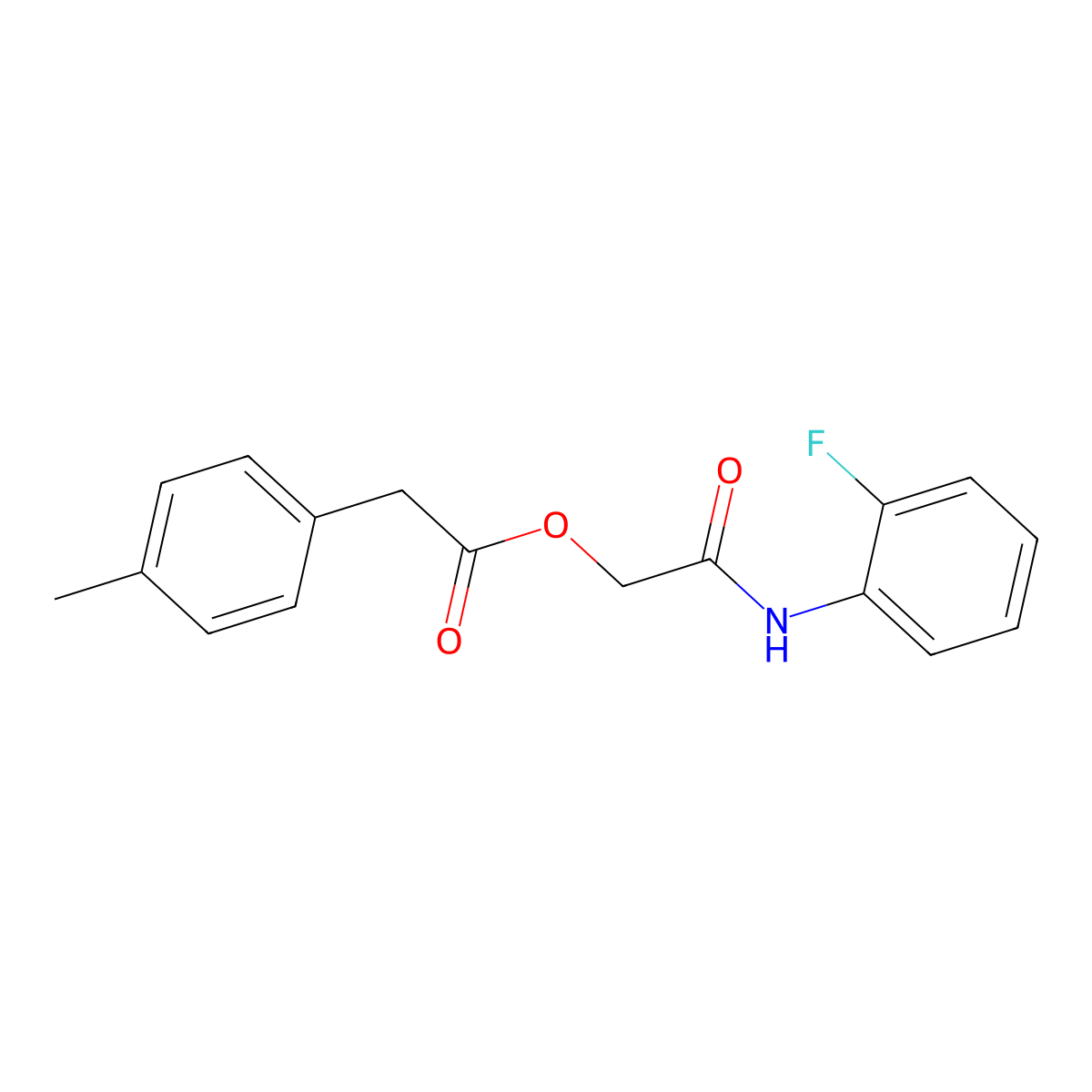 2-[(2-Fluorophenyl)amino]-2-oxoethyl (4-methylphenyl)acetate molecular structure, CAS 1797043-19-6