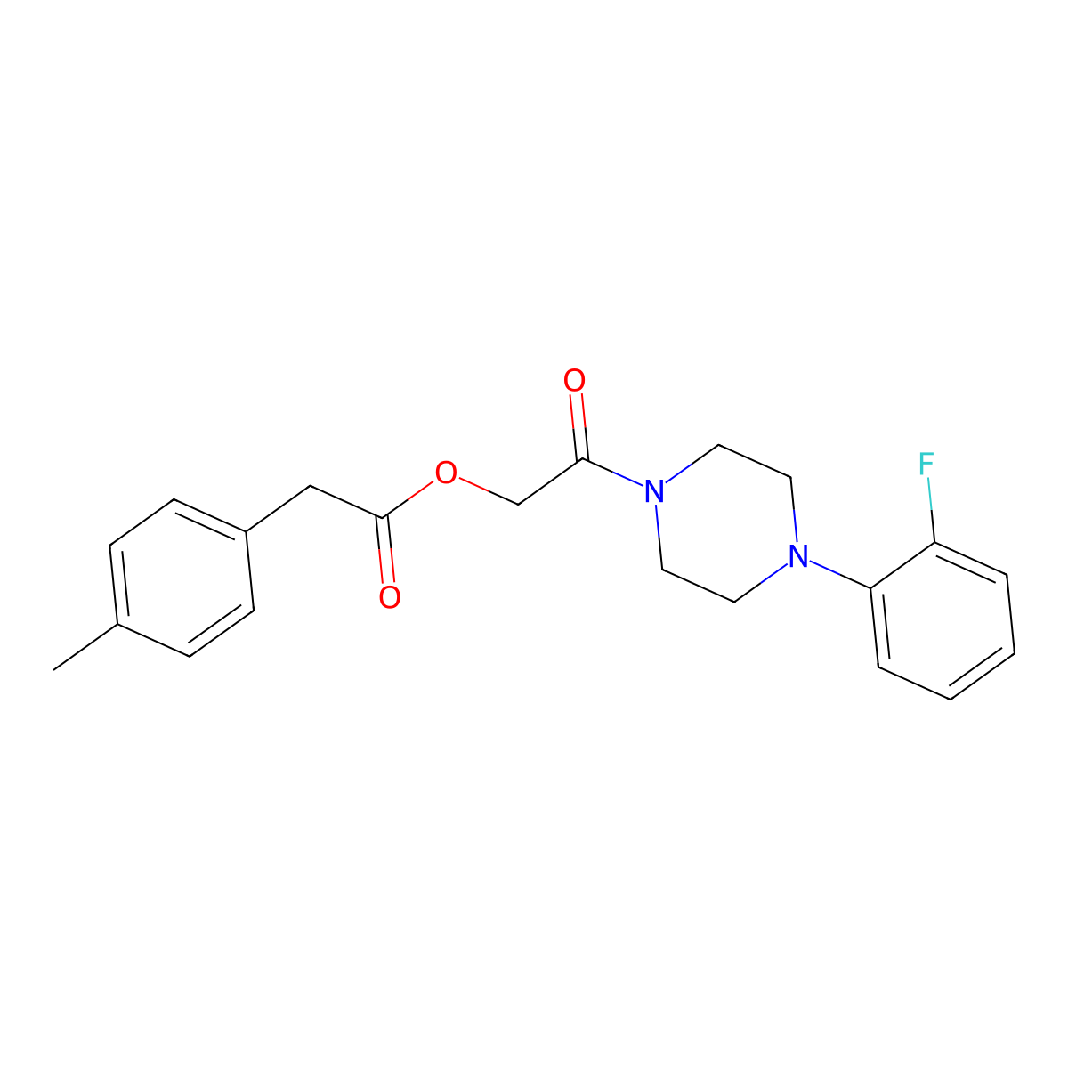 2-[4-(2-Fluorophenyl)piperazin-1-yl]-2-oxoethyl (4-methylphenyl)acetate molecular structure, CAS 1797043-49-2