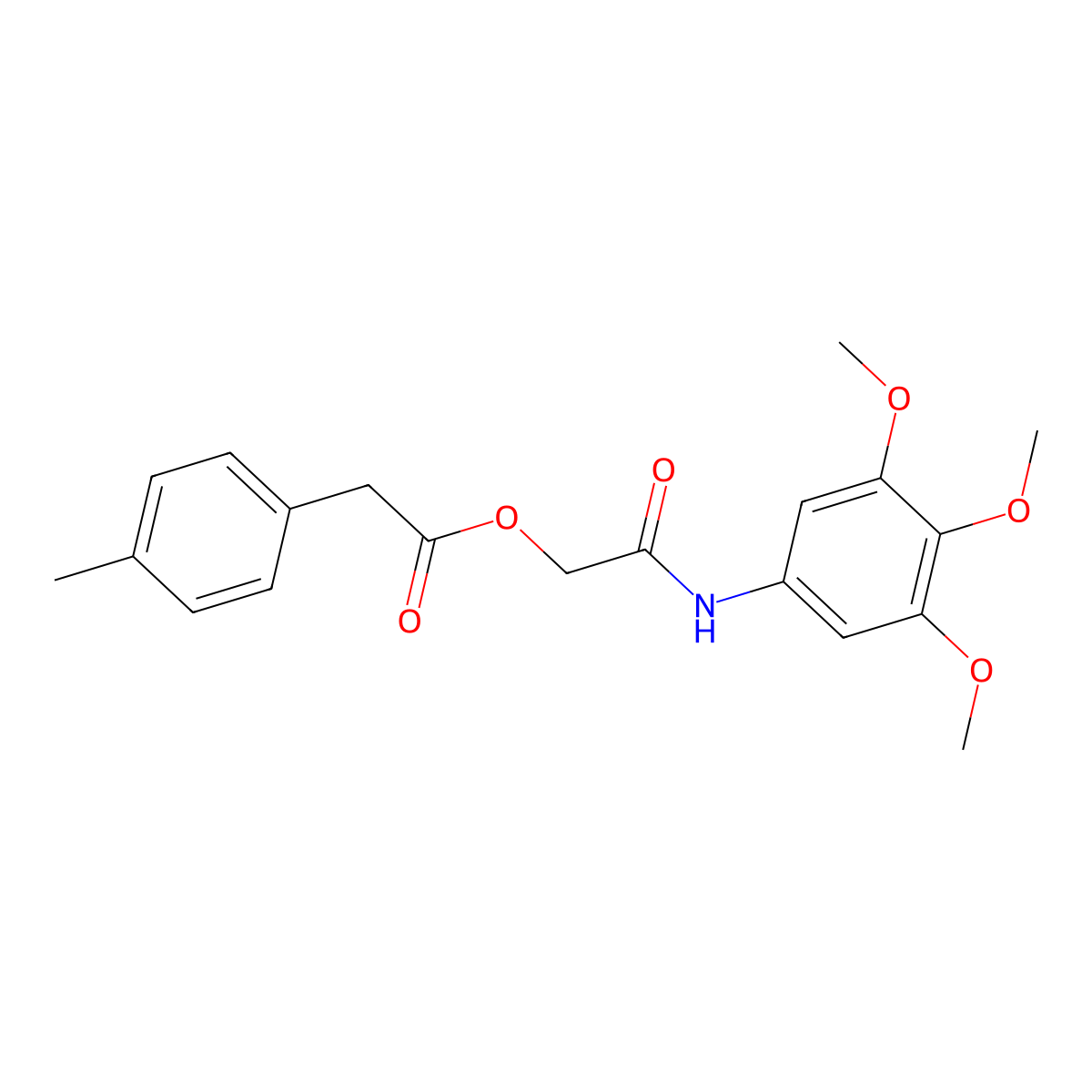 [(3,4,5-Trimethoxyphenyl)carbamoyl]methyl 2-(4-methylphenyl)acetate molecular structure, CAS 1797043-55-0