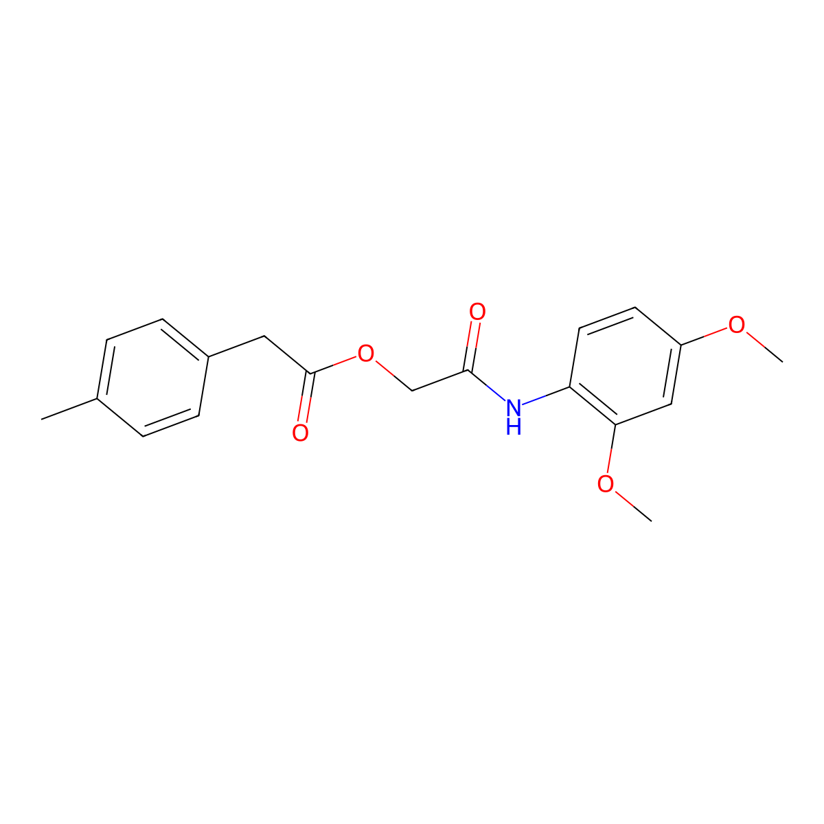 2-[(2,4-Dimethoxyphenyl)amino]-2-oxoethyl (4-methylphenyl)acetate molecular structure, CAS 1797044-93-9