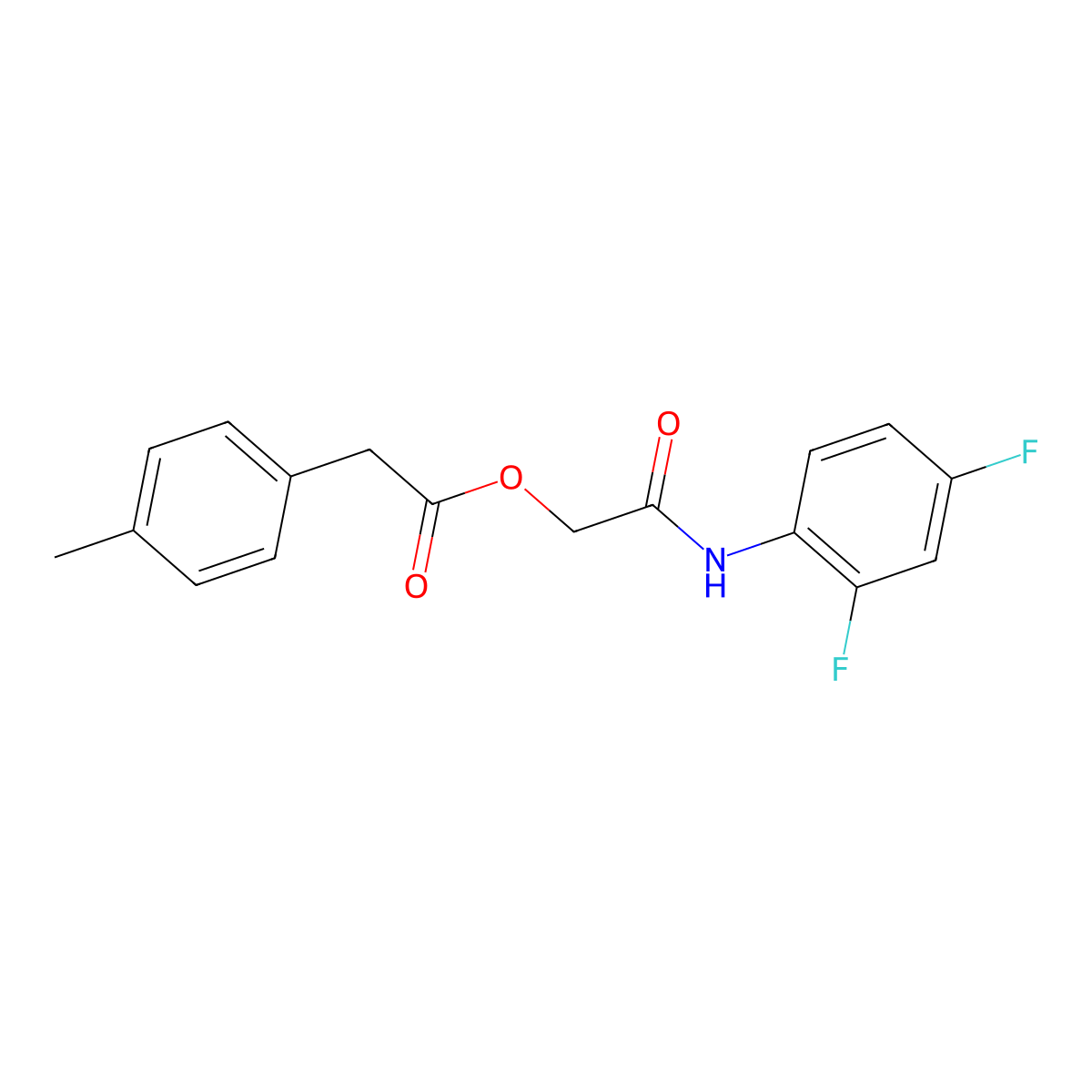 [(2,4-Difluorophenyl)carbamoyl]methyl 2-(4-methylphenyl)acetate molecular structure, CAS 1797045-06-7
