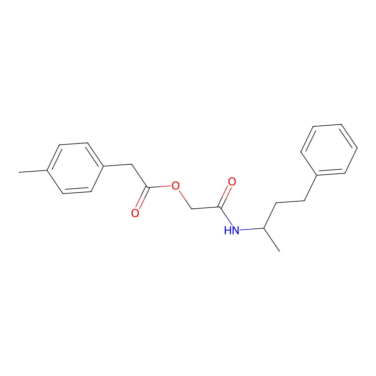 2-Oxo-2-[(4-phenylbutan-2-yl)amino]ethyl (4-methylphenyl)acetate molecular structure, CAS 1797045-12-5