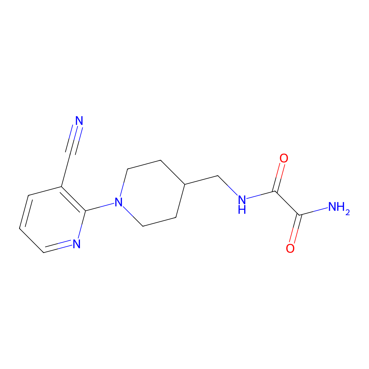 N1-((1-(3-cyanopyridin-2-yl)piperidin-4-yl)methyl)oxalamide molecular structure, CAS 1797047-13-2
