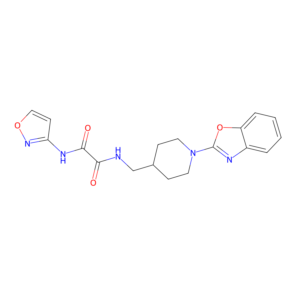 N1-((1-(benzo[d]oxazol-2-yl)piperidin-4-yl)methyl)-N2-(isoxazol-3-yl)oxalamide molecular structure, CAS 1797047-17-6
