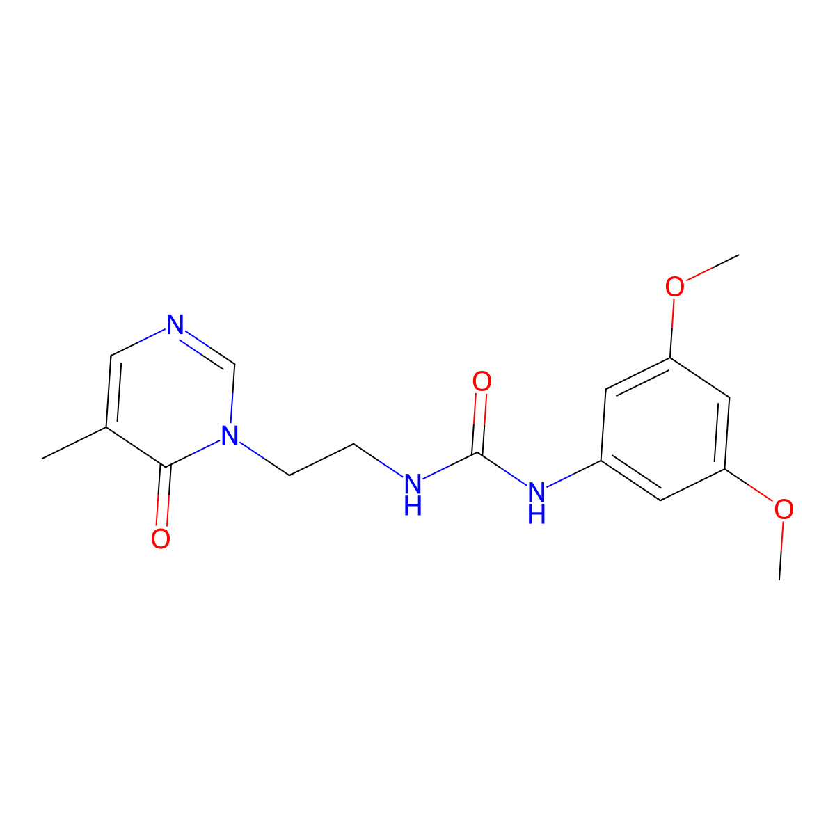 1-(3,5-dimethoxyphenyl)-3-(2-(5-methyl-6-oxopyrimidin-1(6H)-yl)ethyl)urea molecular structure, CAS 1797061-53-0