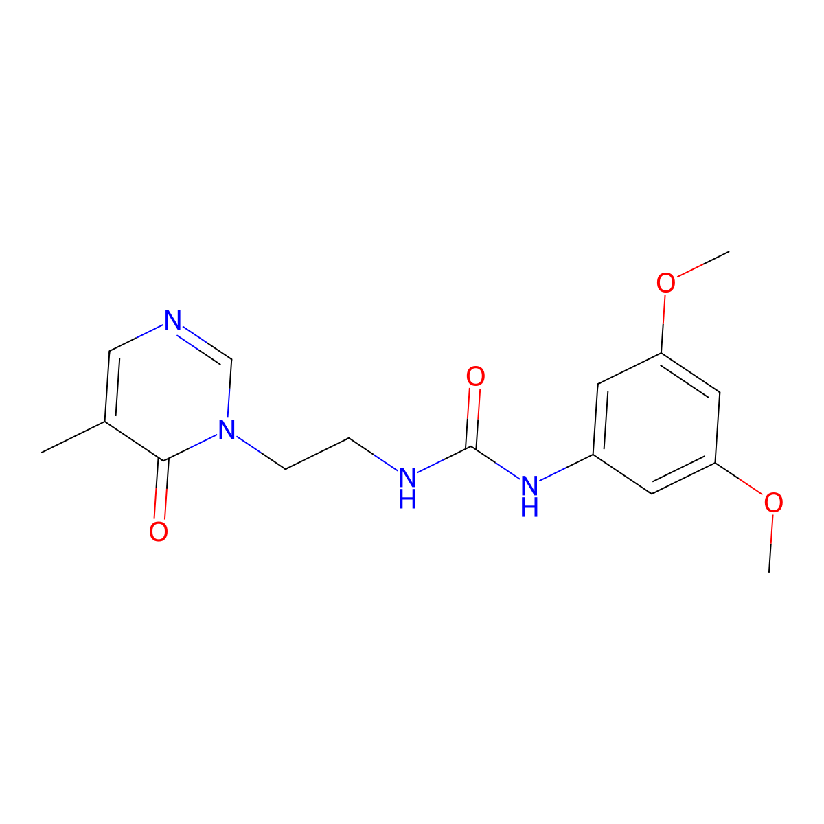 1-(3,5-dimethoxyphenyl)-3-(2-(5-methyl-6-oxopyrimidin-1(6H)-yl)ethyl)urea molecular structure, CAS 1797061-53-0