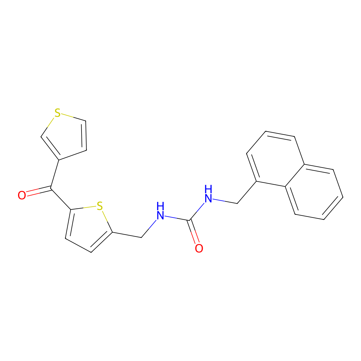 1-(Naphthalen-1-ylmethyl)-3-((5-(thiophene-3-carbonyl)thiophen-2-yl)methyl)urea molecular structure, CAS 1797062-96-4