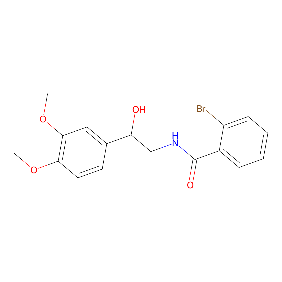 2-bromo-N-[2-(3,4-dimethoxyphenyl)-2-hydroxyethyl]benzamide molecular structure, CAS 1797063-41-2