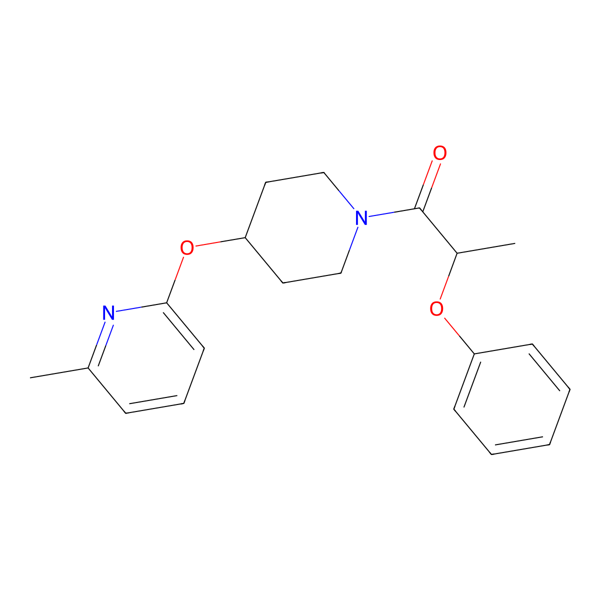 1-{4-[(6-Methylpyridin-2-YL)oxy]piperidin-1-YL}-2-phenoxypropan-1-one molecular structure, CAS 1797066-90-0
