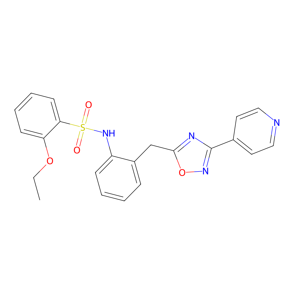 2-ethoxy-N-(2-((3-(pyridin-4-yl)-1,2,4-oxadiazol-5-yl)methyl)phenyl)benzenesulfonamide molecular structure, CAS 1797067-98-1