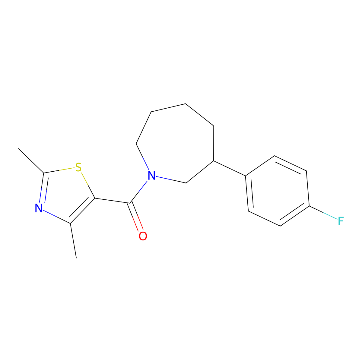 (2,4-Dimethylthiazol-5-yl)(3-(4-fluorophenyl)azepan-1-yl)methanone molecular structure, CAS 1797069-03-4