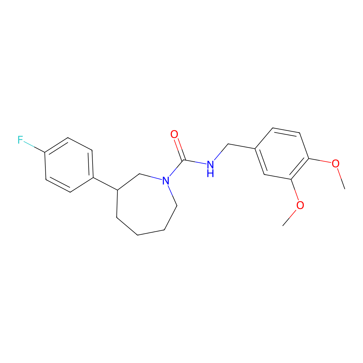 N-(3,4-dimethoxybenzyl)-3-(4-fluorophenyl)azepane-1-carboxamide molecular structure, CAS 1797069-18-1