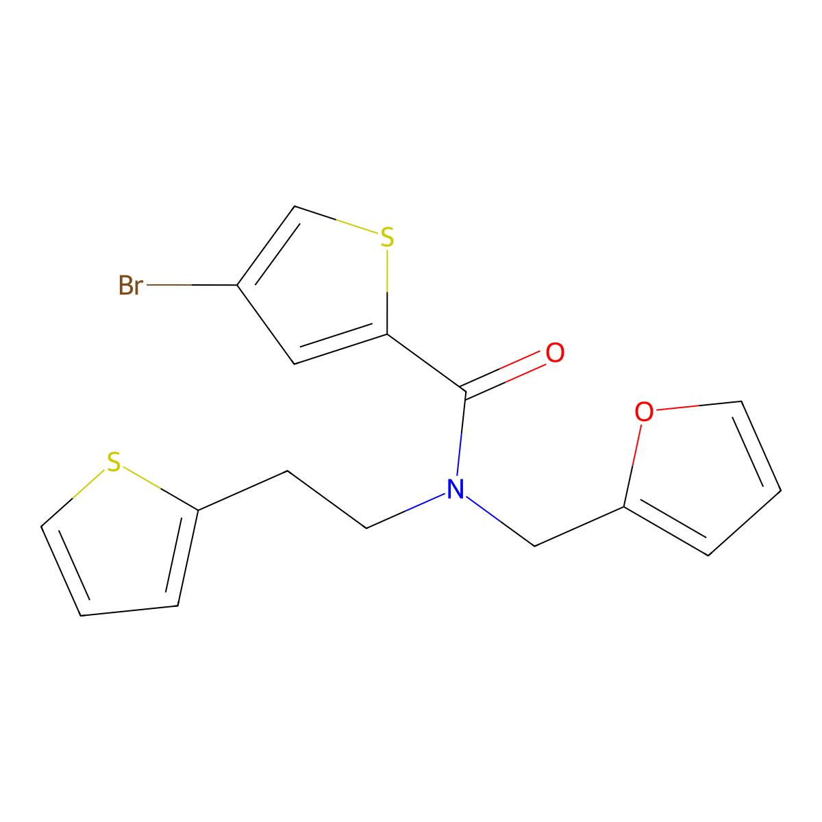 4-bromo-N-(furan-2-ylmethyl)-N-(2-(thiophen-2-yl)ethyl)thiophene-2-carboxamide molecular structure, CAS 1797075-79-6