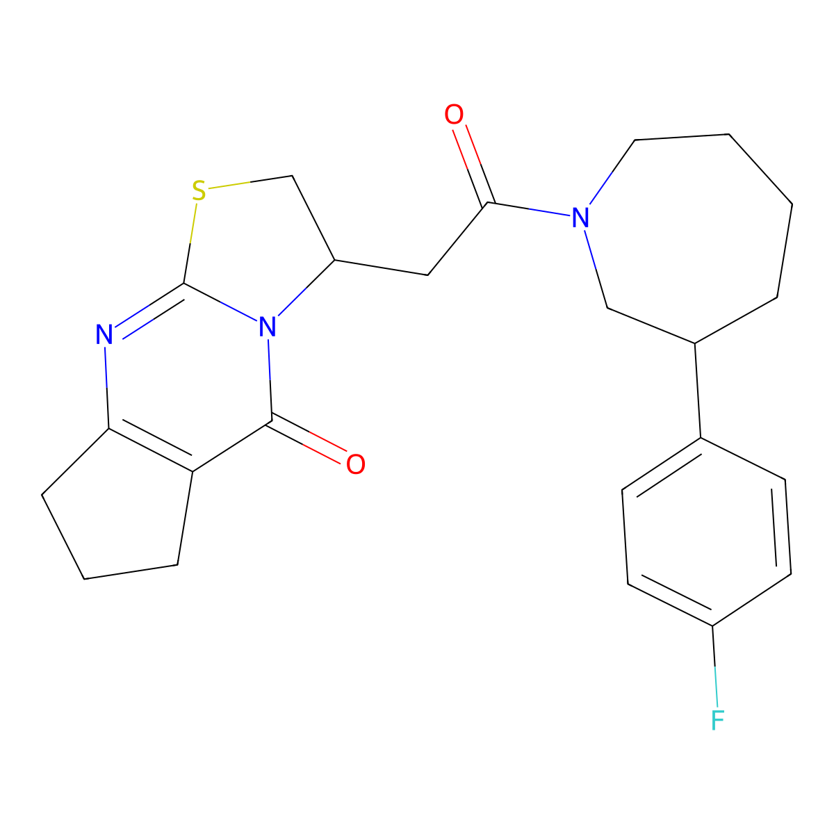 12-{2-[3-(4-Fluorophenyl)azepan-1-yl]-2-oxoethyl}-10-thia-1,8-diazatricyclo[7.3.0.0^{3,7}]dodeca-3(7),8-dien-2-one molecular structure, CAS 1797077-17-8