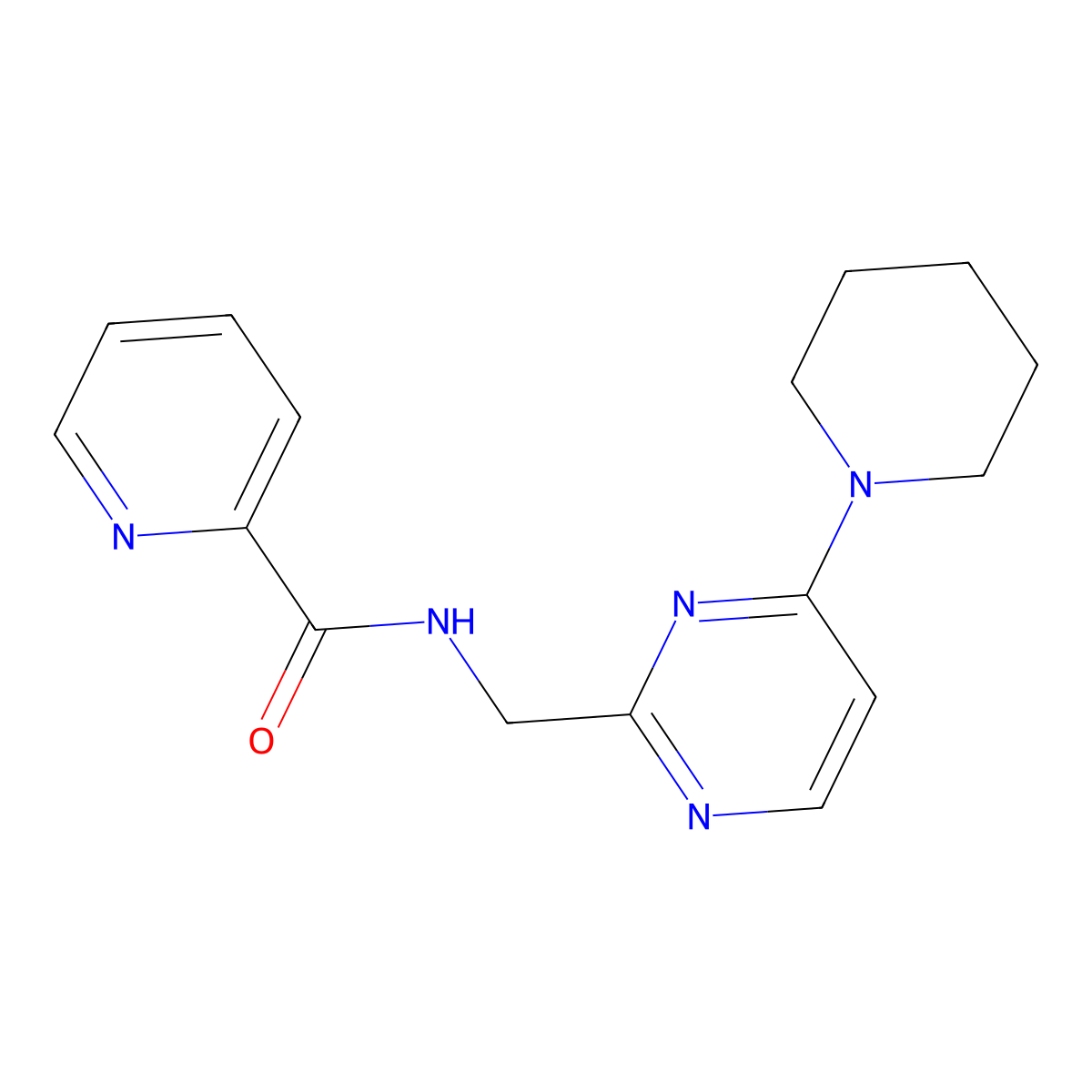 N-((4-(piperidin-1-yl)pyrimidin-2-yl)methyl)picolinamide molecular structure, CAS 1797077-90-7