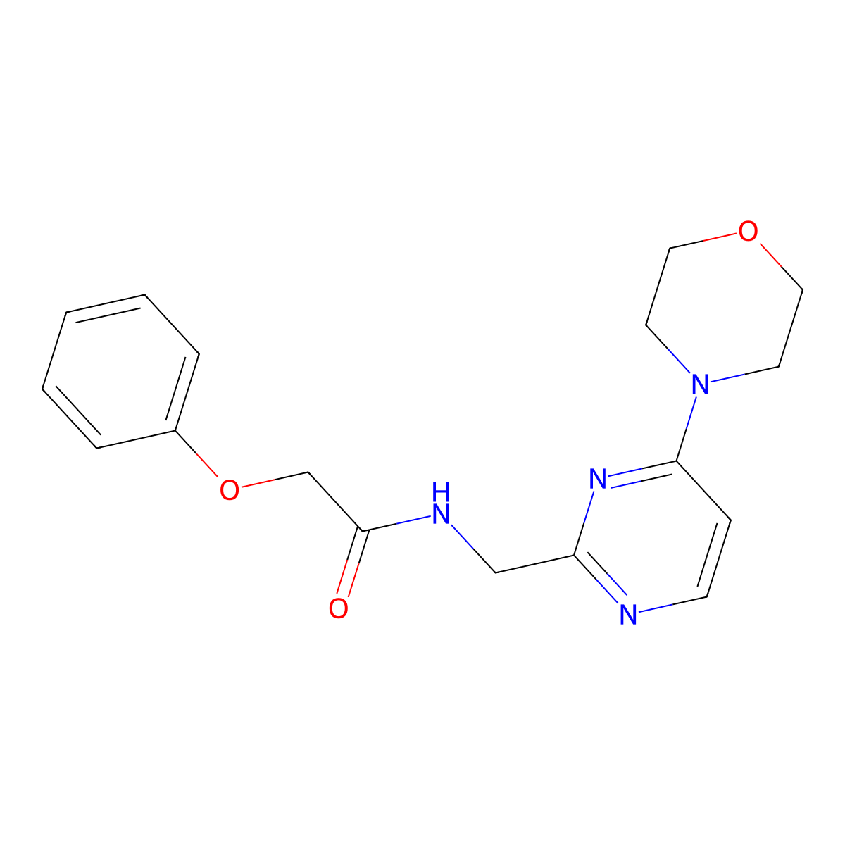 N-((4-morpholinopyrimidin-2-yl)methyl)-2-phenoxyacetamide molecular structure, CAS 1797078-15-9