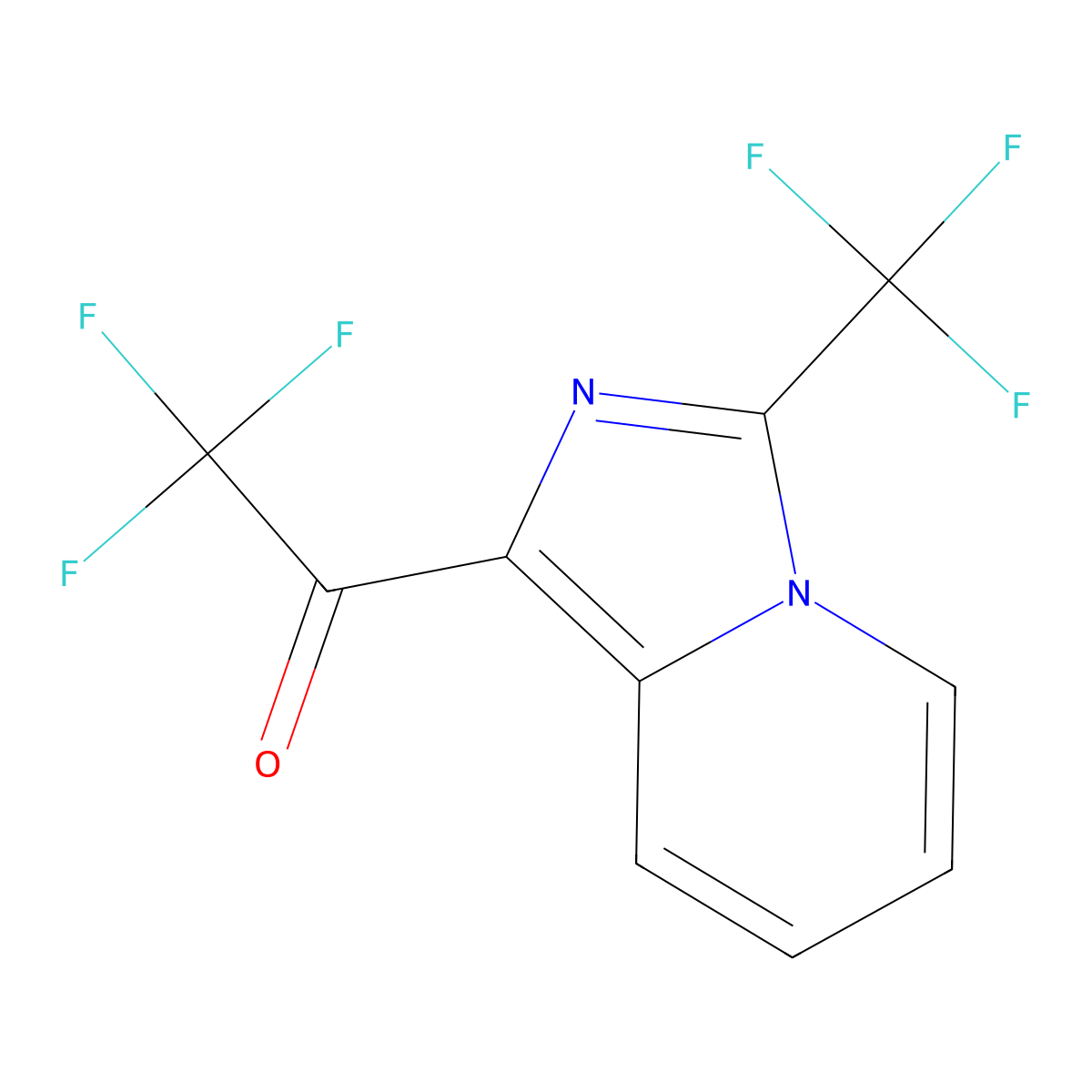 2,2,2-Trifluoro-1-(3-(trifluoromethyl)imidazo(1,5-a)pyridin-1-yl)ethan-1-one molecular structure, CAS 1797079-01-6