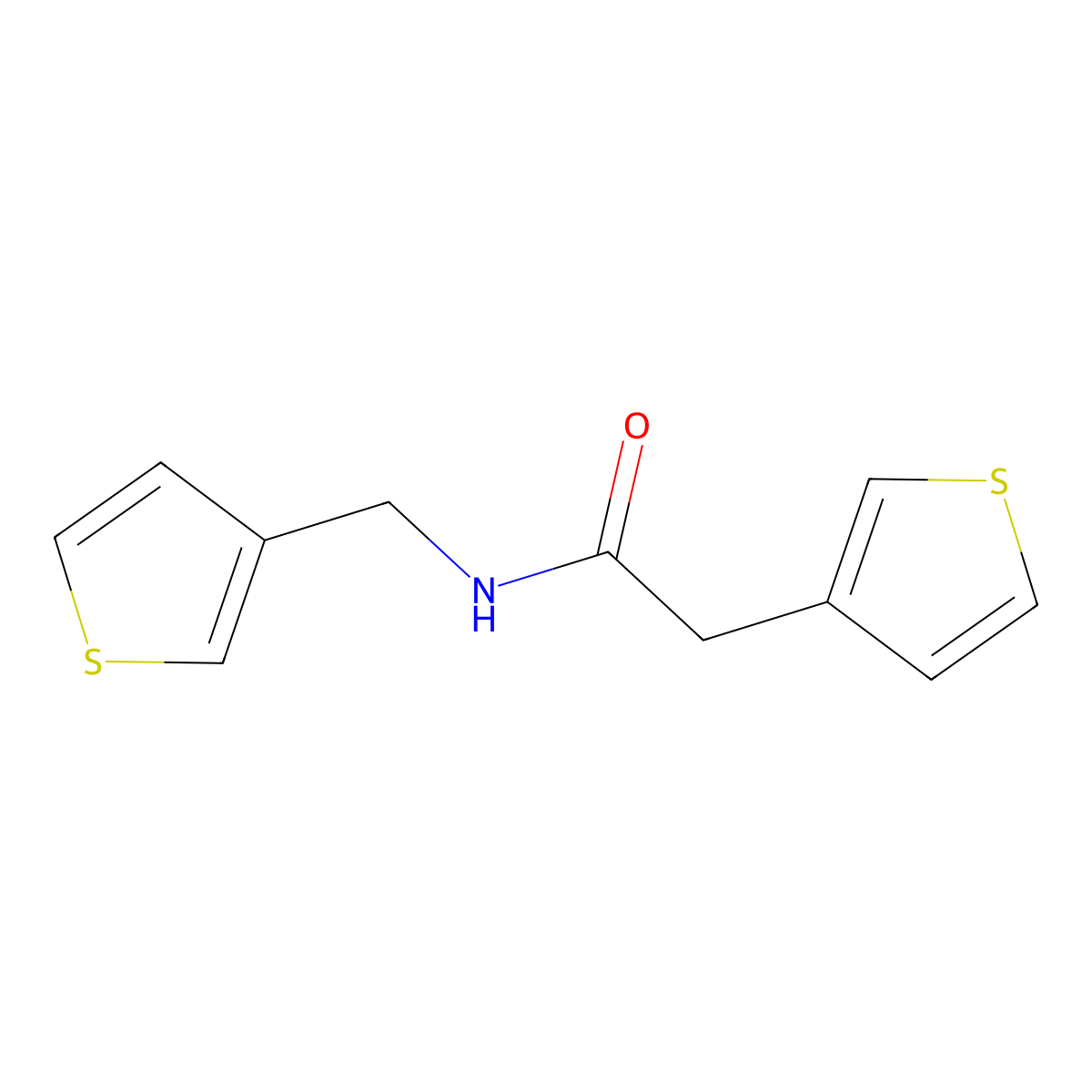 2-(thiophen-3-yl)-N-(thiophen-3-ylmethyl)acetamide molecular structure, CAS 1797081-97-0