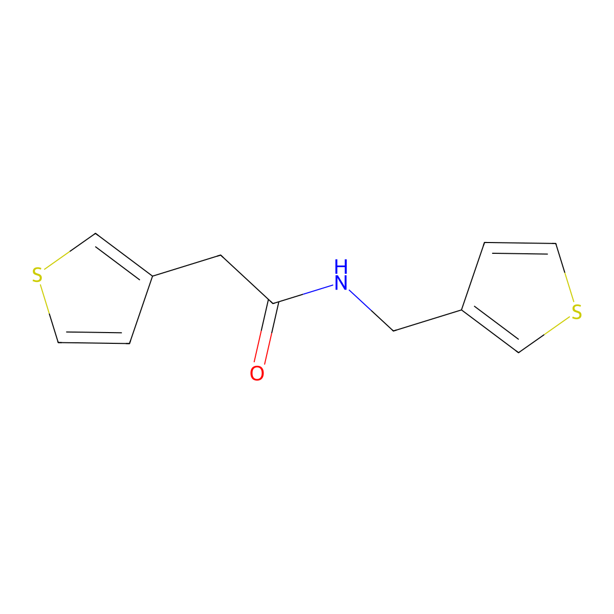 2-(thiophen-3-yl)-N-(thiophen-3-ylmethyl)acetamide molecular structure, CAS 1797081-97-0