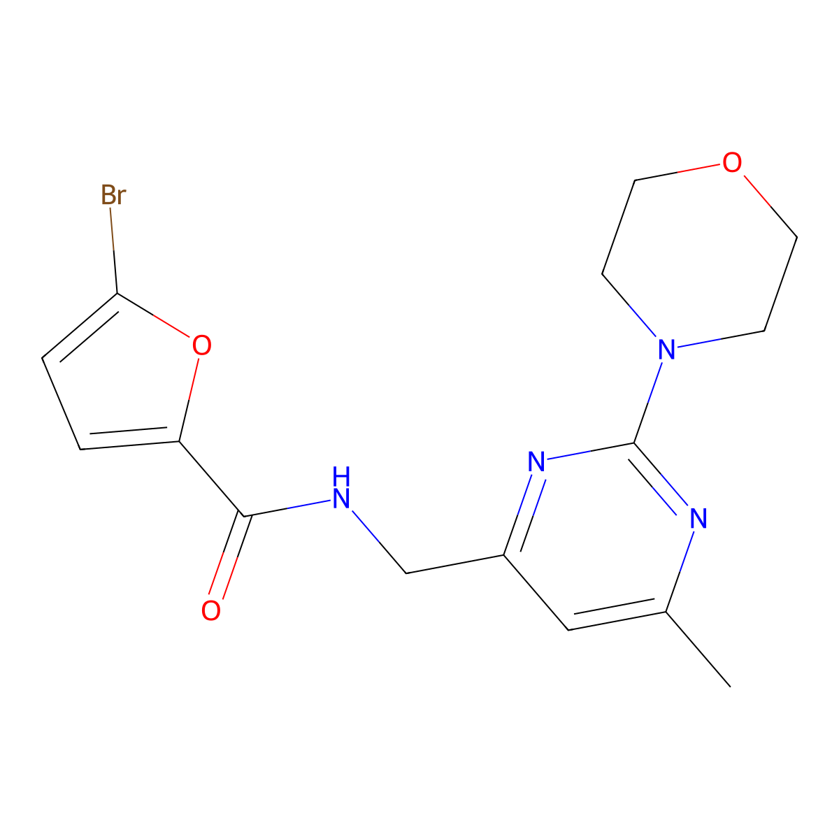 5-bromo-N-{[6-methyl-2-(morpholin-4-yl)pyrimidin-4-yl]methyl}furan-2-carboxamide molecular structure, CAS 1797082-10-0