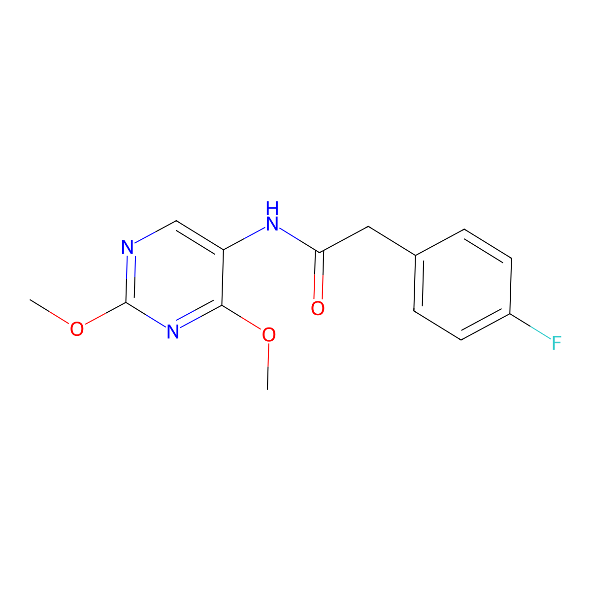 N-(2,4-dimethoxypyrimidin-5-yl)-2-(4-fluorophenyl)acetamide molecular structure, CAS 1797082-77-9
