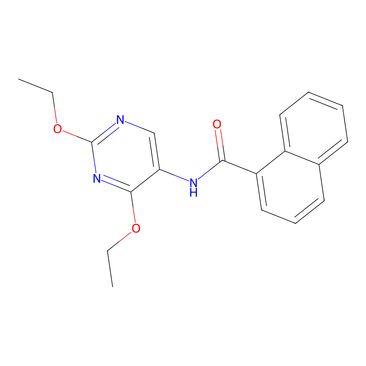 N-(2,4-diethoxypyrimidin-5-yl)-1-naphthamide molecular structure, CAS 1797083-08-9
