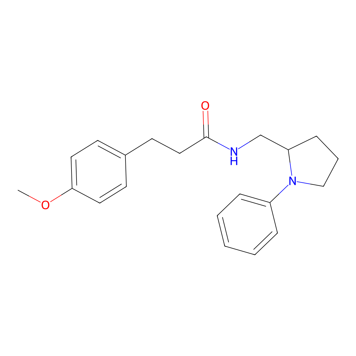 3-(4-methoxyphenyl)-N-[(1-phenylpyrrolidin-2-yl)methyl]propanamide molecular structure, CAS 1797083-51-2