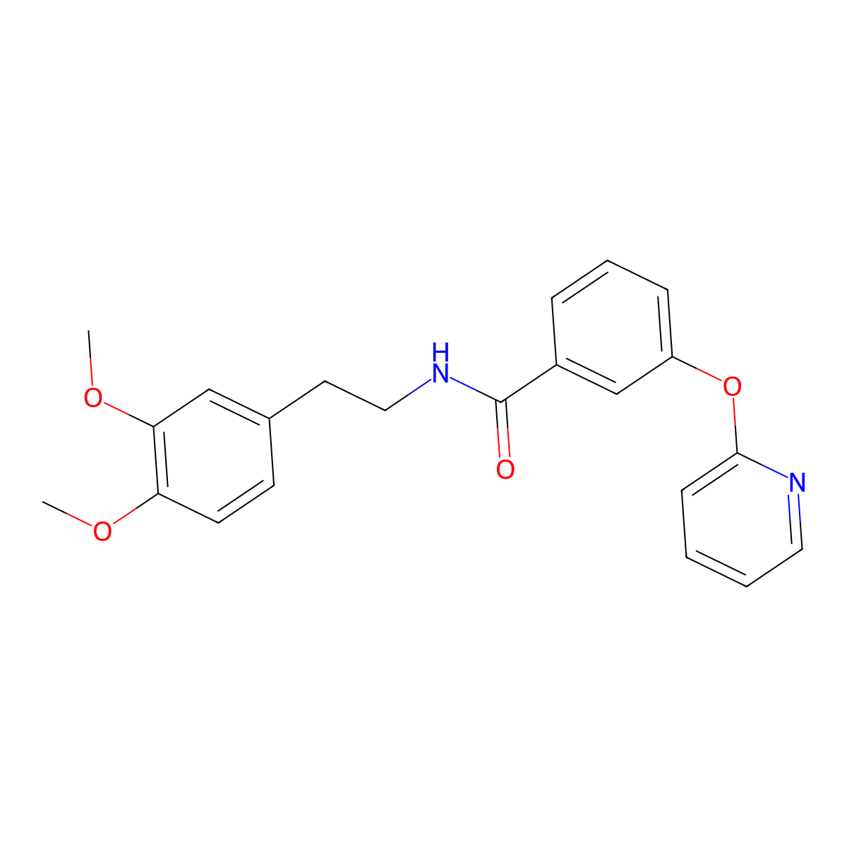 N-(3,4-dimethoxyphenethyl)-3-(pyridin-2-yloxy)benzamide molecular structure, CAS 1797084-05-9