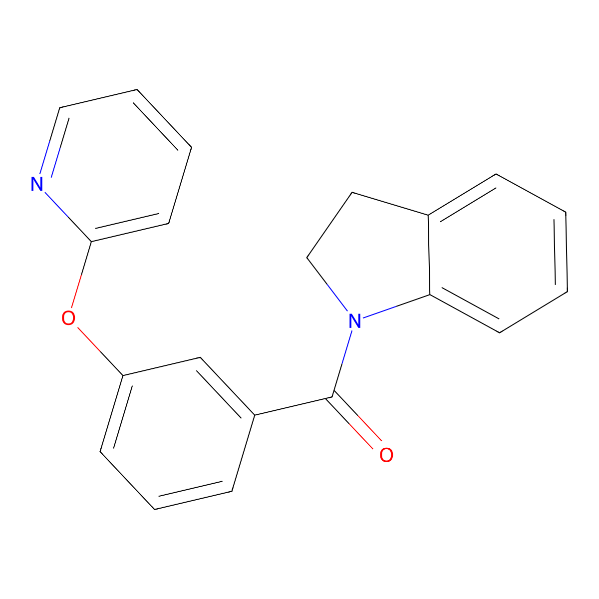 Indolin-1-yl(3-(pyridin-2-yloxy)phenyl)methanone molecular structure, CAS 1797084-32-2