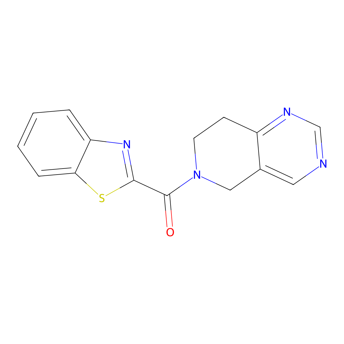 benzo[d]thiazol-2-yl(7,8-dihydropyrido[4,3-d]pyrimidin-6(5H)-yl)methanone molecular structure, CAS 1797085-29-0