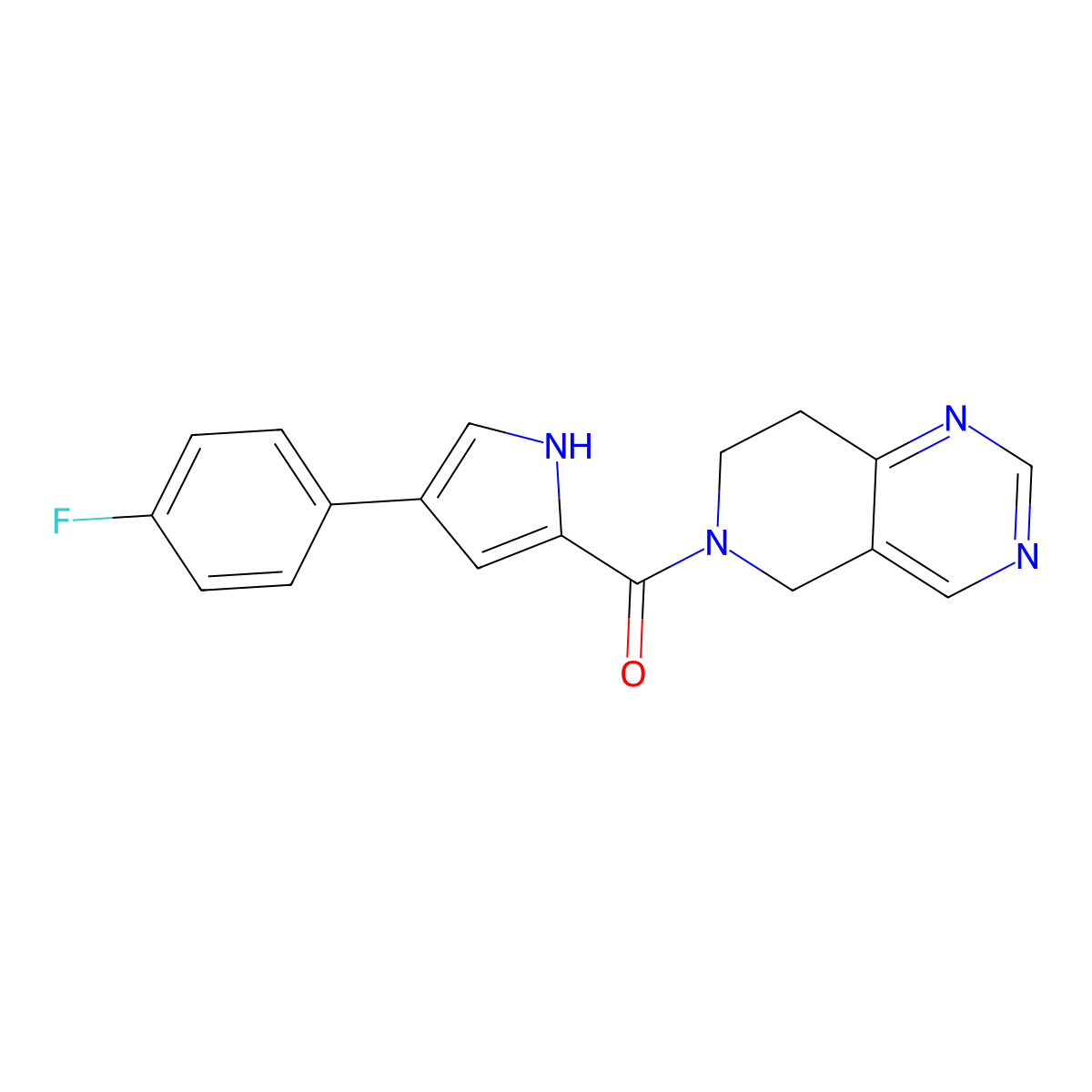 (7,8-dihydropyrido[4,3-d]pyrimidin-6(5H)-yl)(4-(4-fluorophenyl)-1H-pyrrol-2-yl)methanone molecular structure, CAS 1797085-42-7
