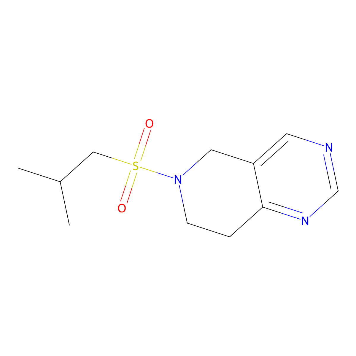 6-(Isobutylsulfonyl)-5,6,7,8-tetrahydropyrido[4,3-d]pyrimidine molecular structure, CAS 1797085-58-5