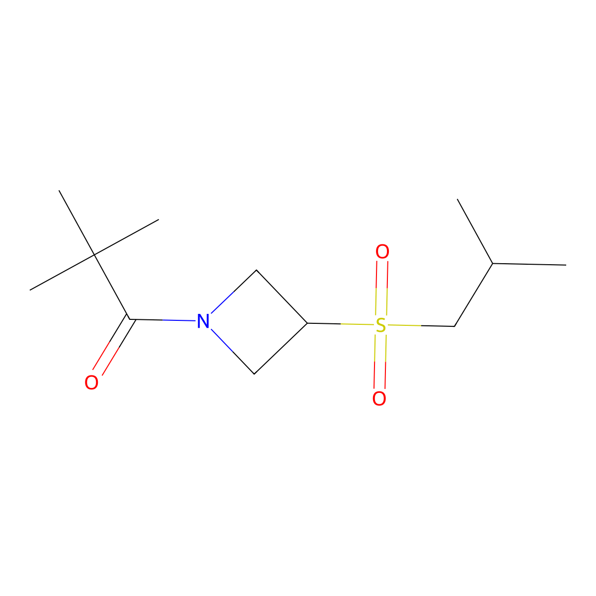 1-(3-(Isobutylsulfonyl)azetidin-1-yl)-2,2-dimethylpropan-1-one molecular structure, CAS 1797086-32-8