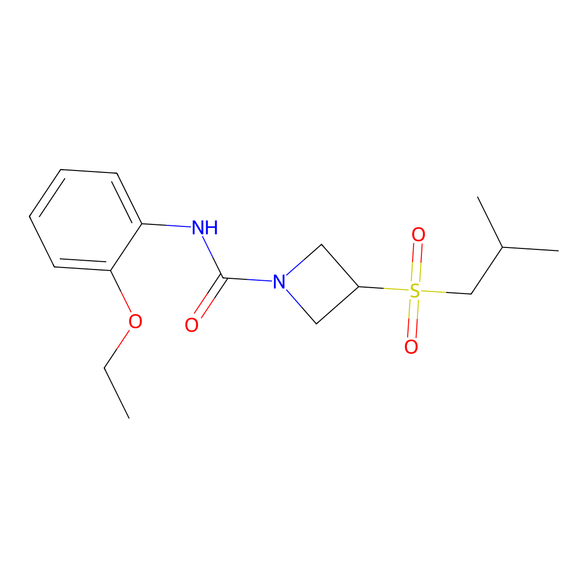 N-(2-ethoxyphenyl)-3-(isobutylsulfonyl)azetidine-1-carboxamide molecular structure, CAS 1797087-00-3