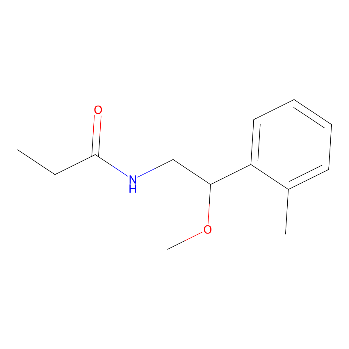N-(2-methoxy-2-(o-tolyl)ethyl)propionamide molecular structure, CAS 1797087-30-9