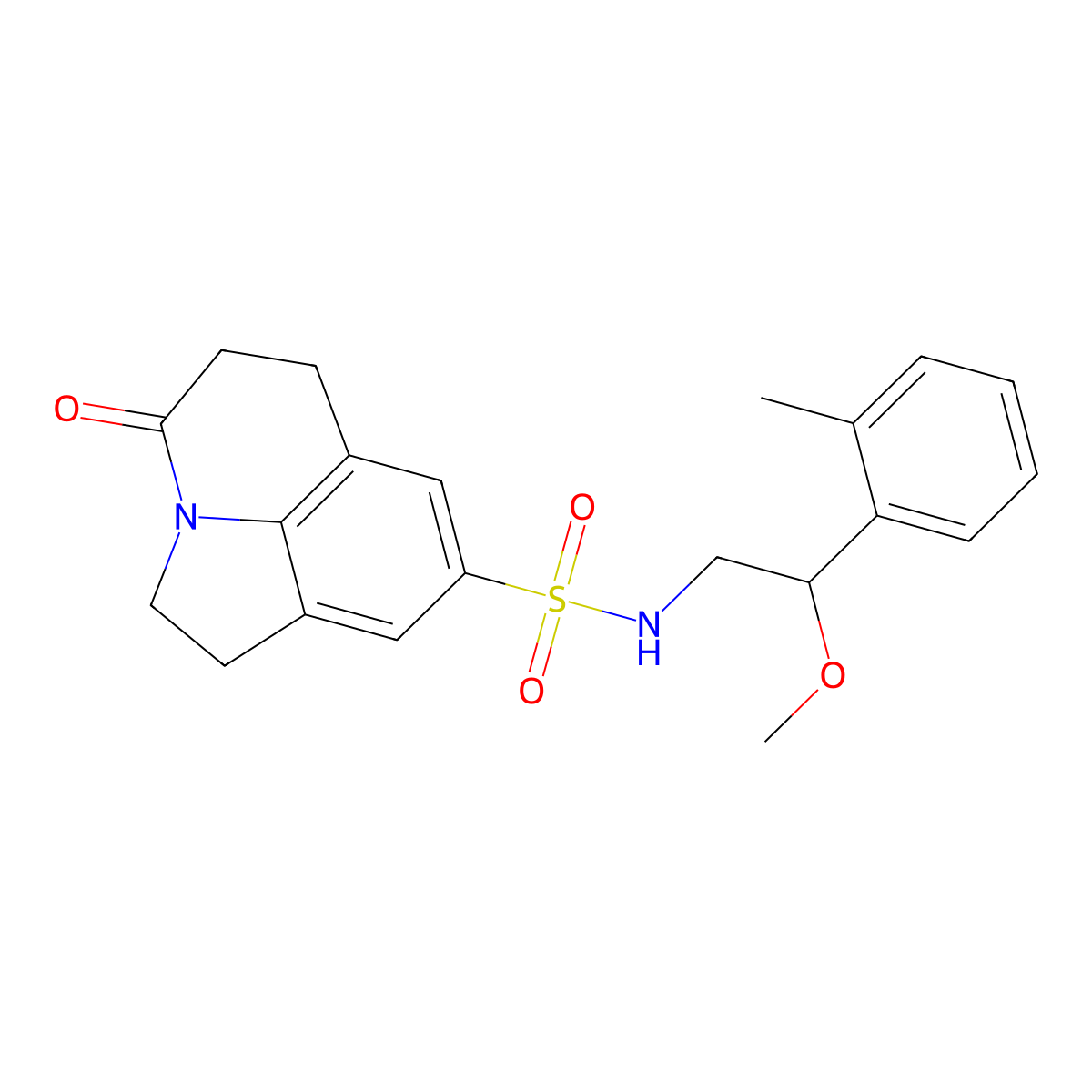 N-(2-methoxy-2-(o-tolyl)ethyl)-4-oxo-2,4,5,6-tetrahydro-1H-pyrrolo[3,2,1-ij]quinoline-8-sulfonamide molecular structure, CAS 1797087-88-7