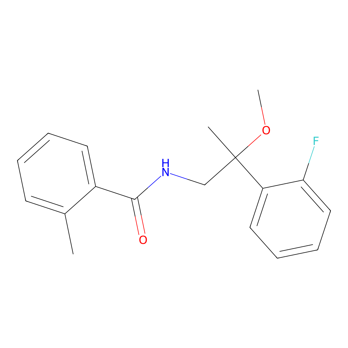 N-[2-(2-Fluorophenyl)-2-methoxypropyl]-2-methylbenzamide molecular structure, CAS 1797088-69-7