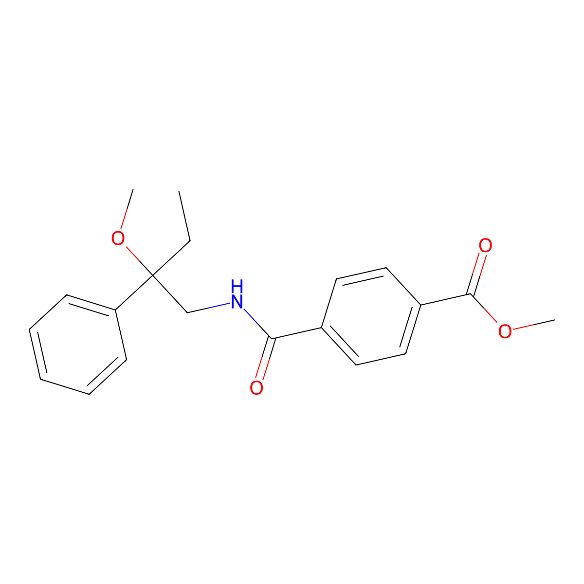 Methyl 4-[(2-methoxy-2-phenylbutyl)carbamoyl]benzoate molecular structure, CAS 1797089-58-7